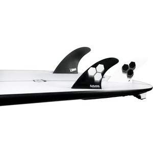 2024 Futures AM2 Honeycomb Tri Large Surfboard Fins FHCFAM2 - Black / White